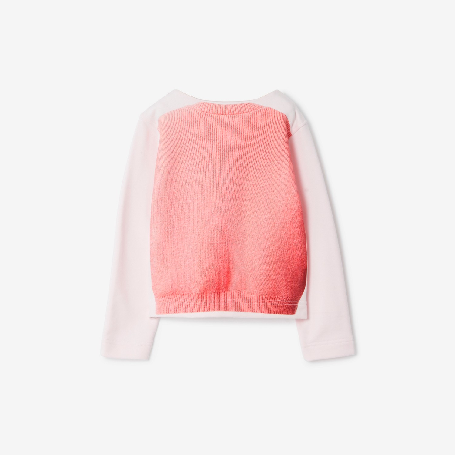 Cardigan Print Sweatshirt in Alabaster Pink | Burberry® Official