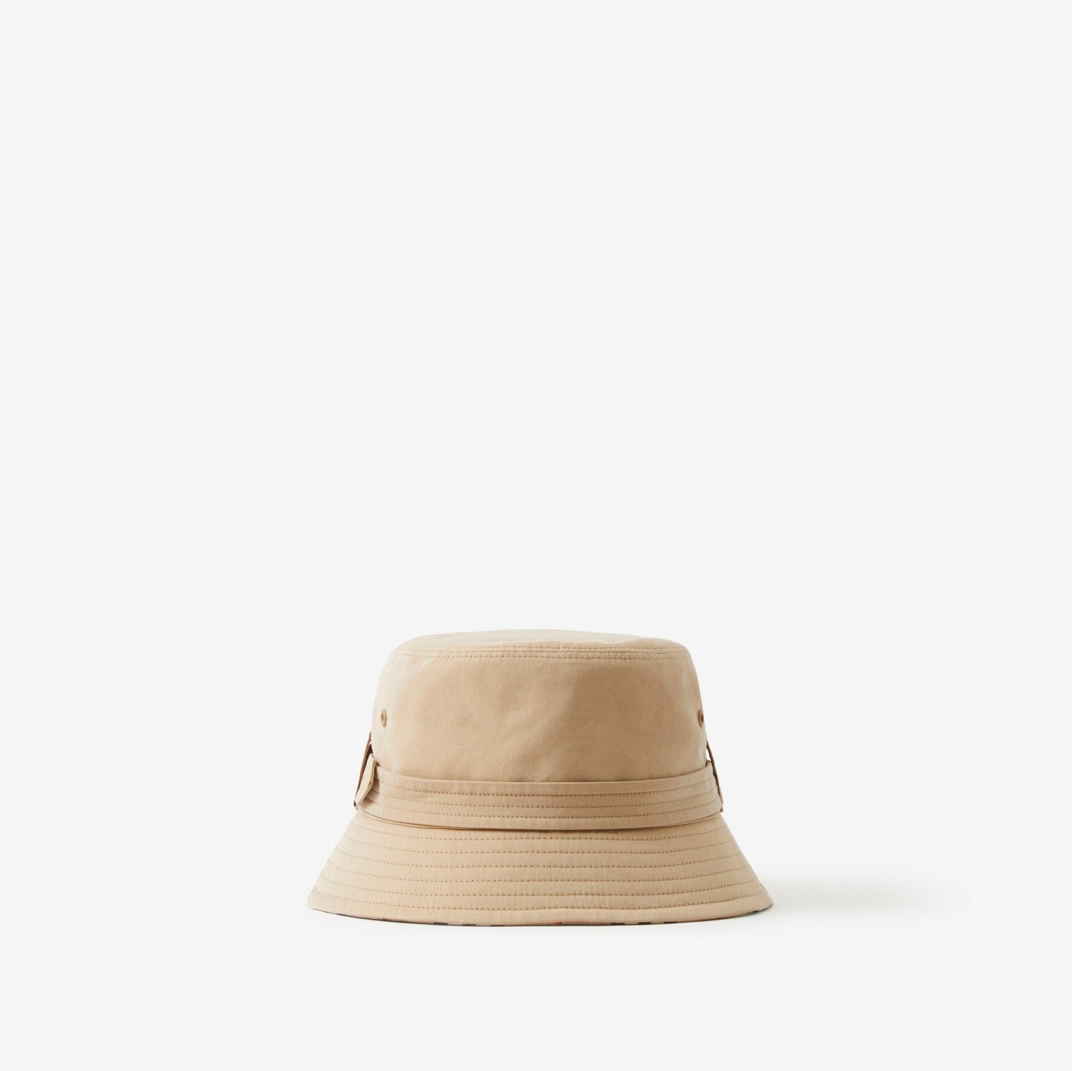 棉质嘎巴甸束带设计渔夫帽 (蜂蜜米色) | Burberry® 博柏利官网