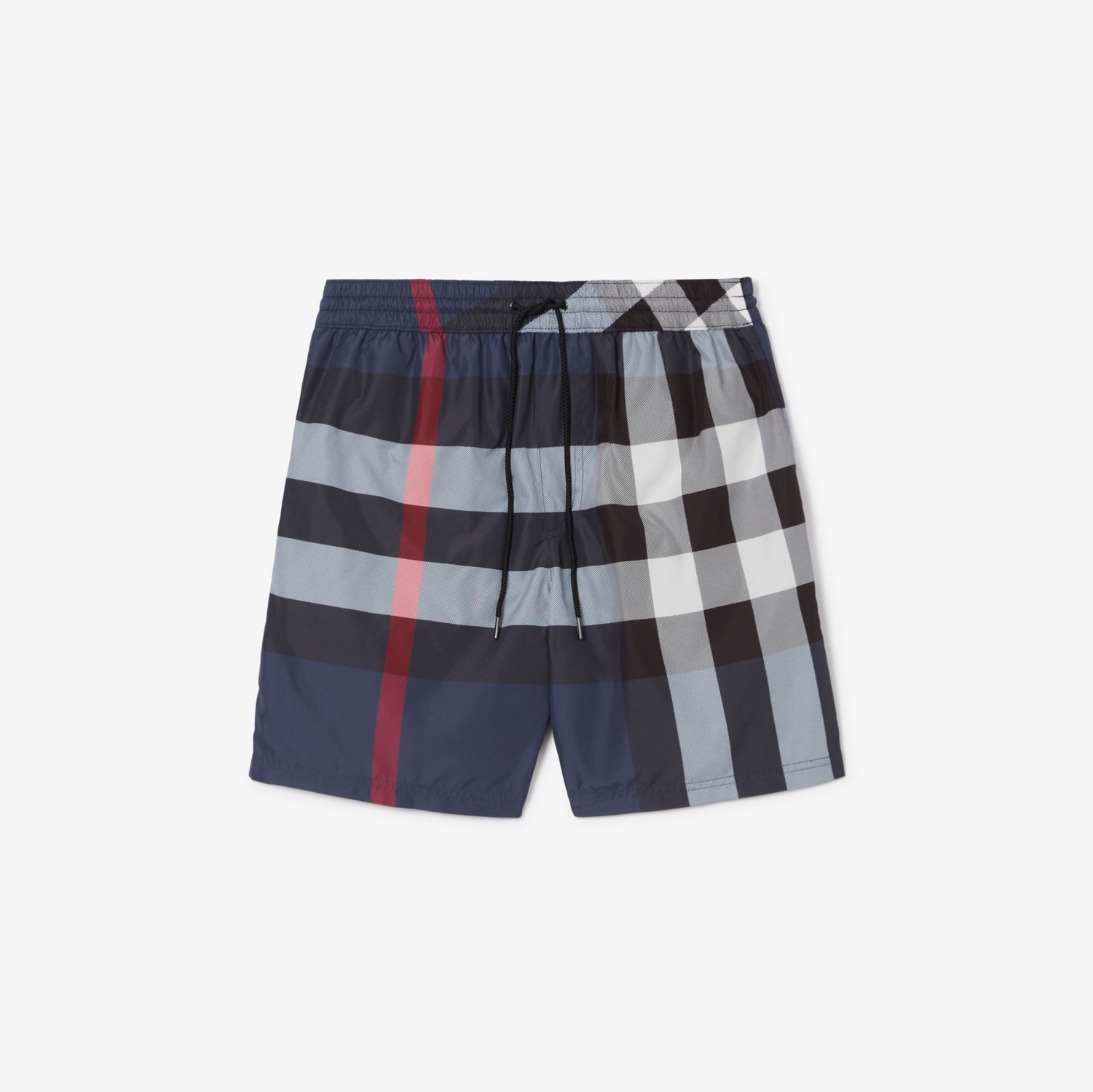 Check Swim Shorts in Carbon Blue - Men | Burberry® Official