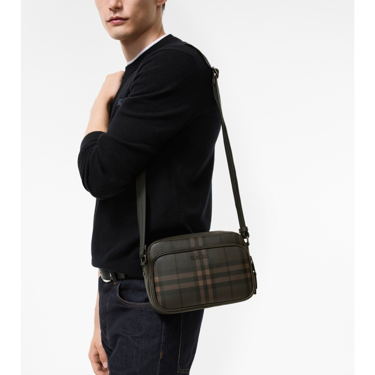  Check City Pocket Crossbody Bag