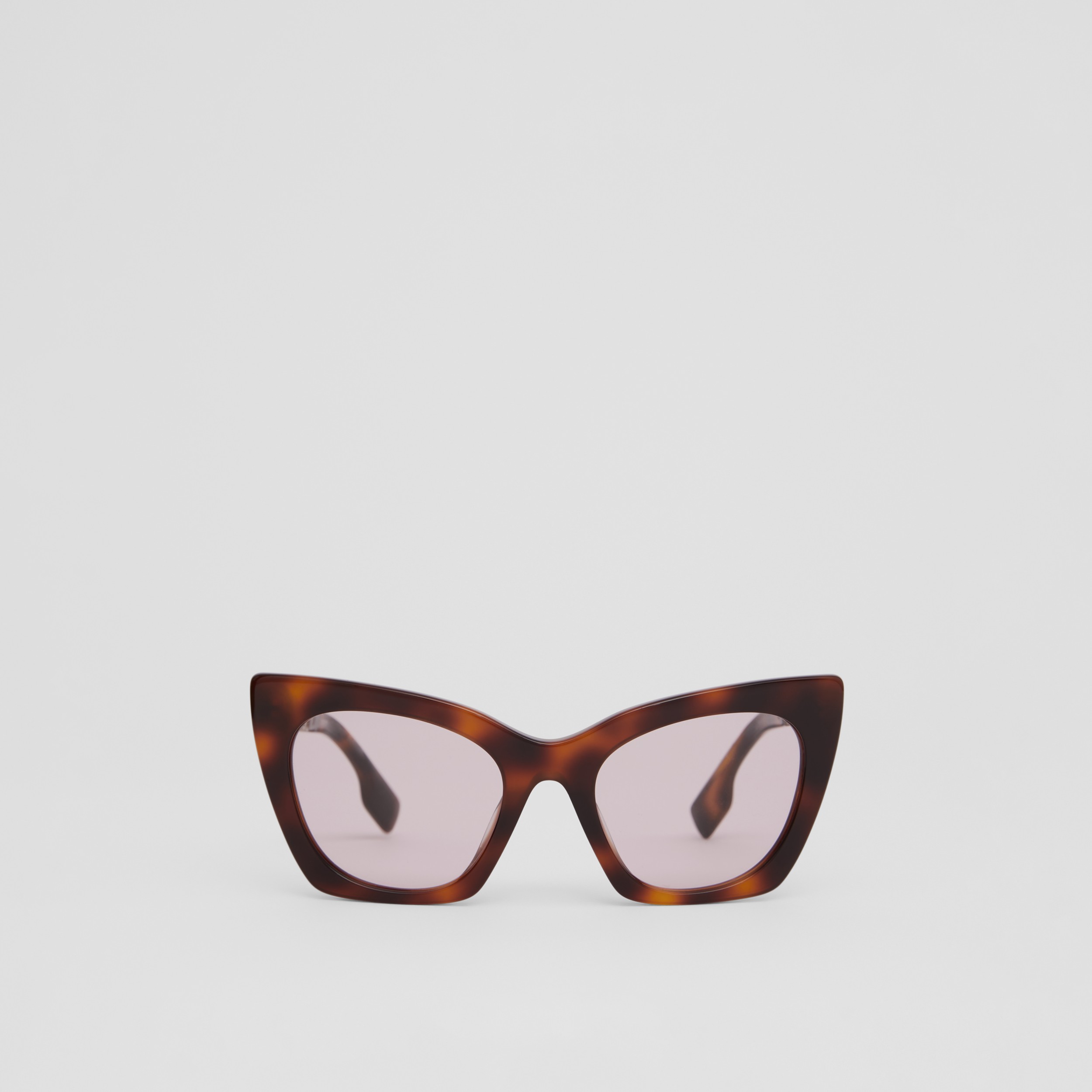 Logo Detail Cat-eye Frame Sunglasses in Warm Tortoiseshell - Women |  Burberry® Official