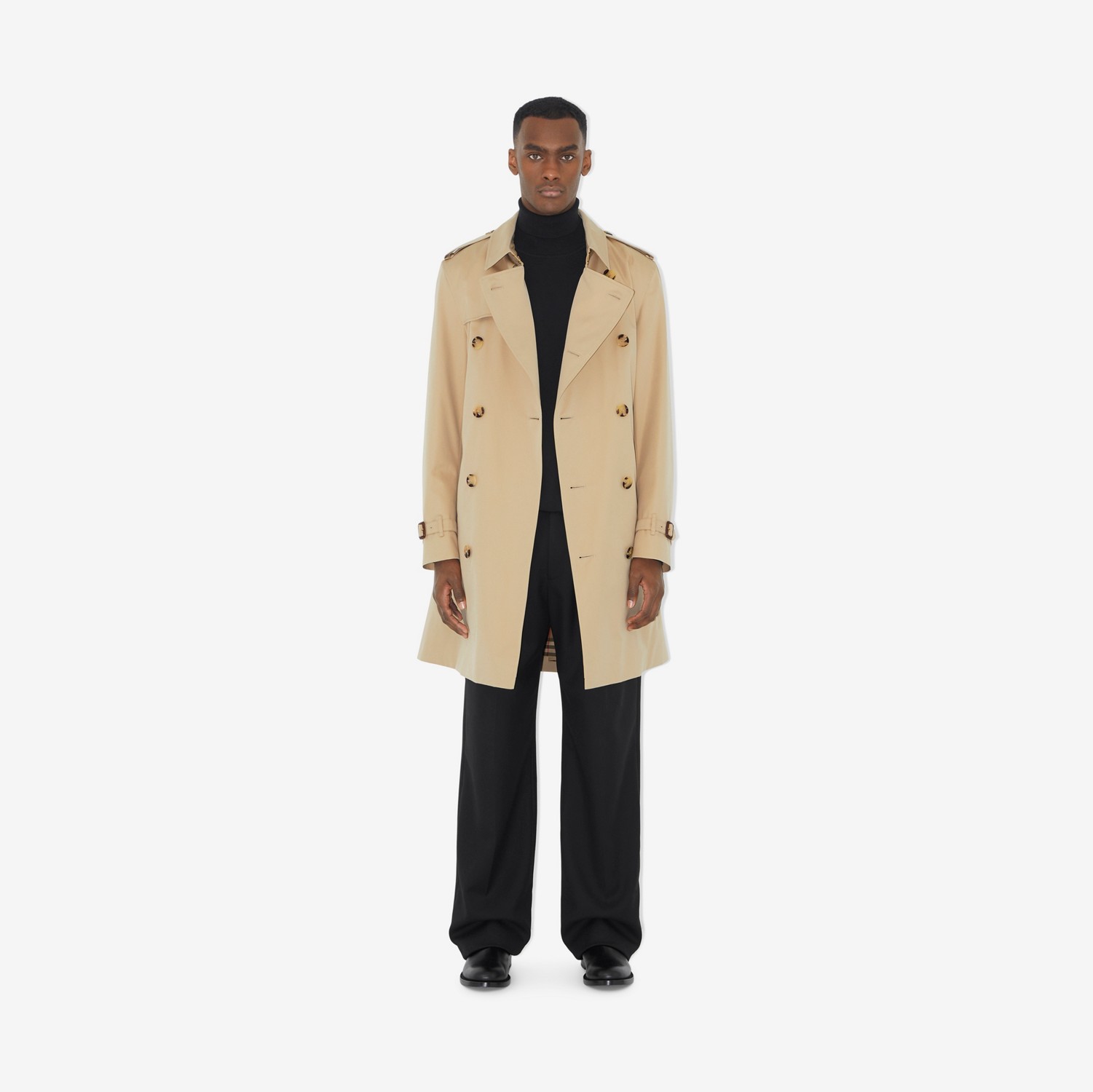 Trench coat Heritage Kensington de longitud media (Miel) - Hombre | Burberry® oficial