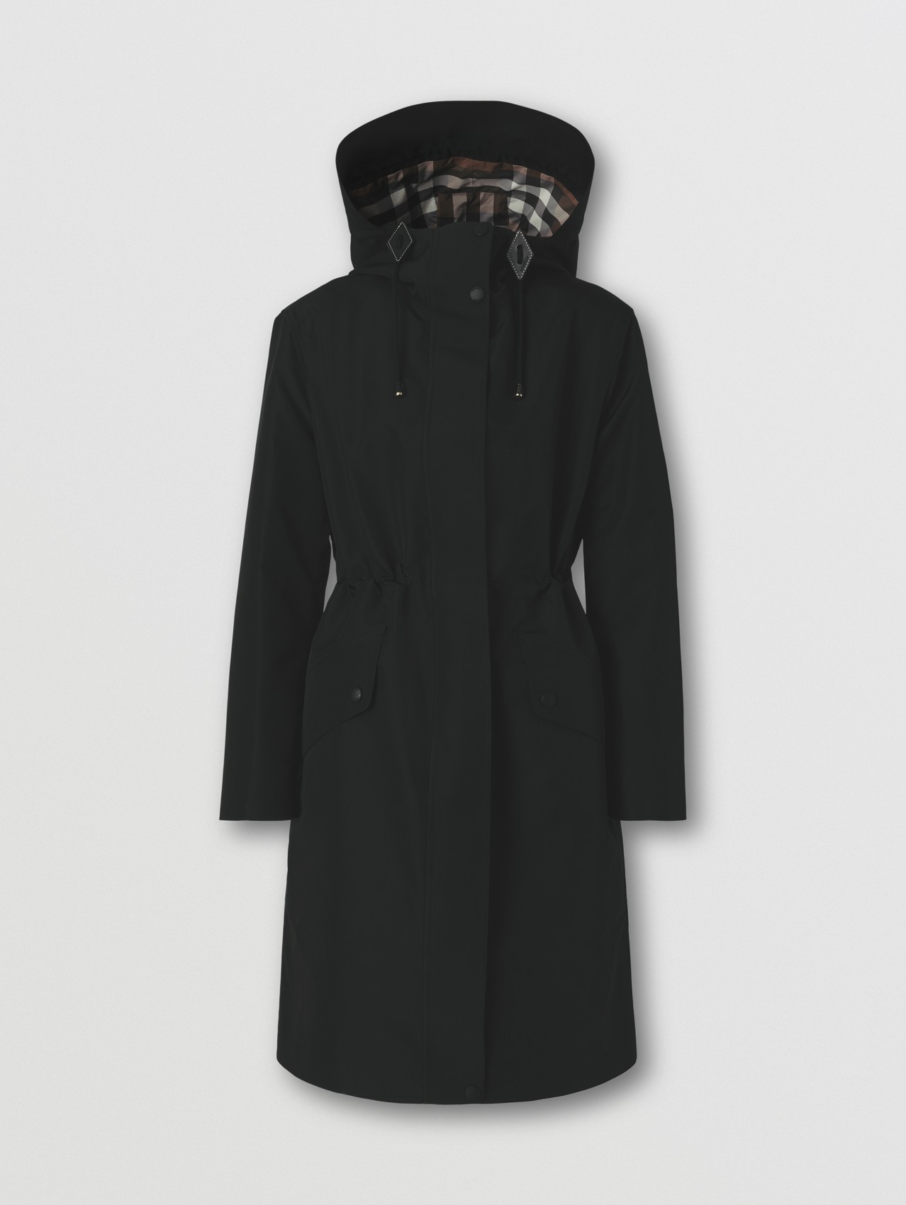 Nylon Hooded Jacket in Black