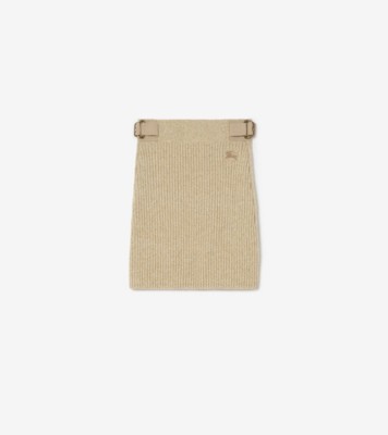Wool Cashmere Mini Skirt in Hamper beige - Women | Burberry® Official