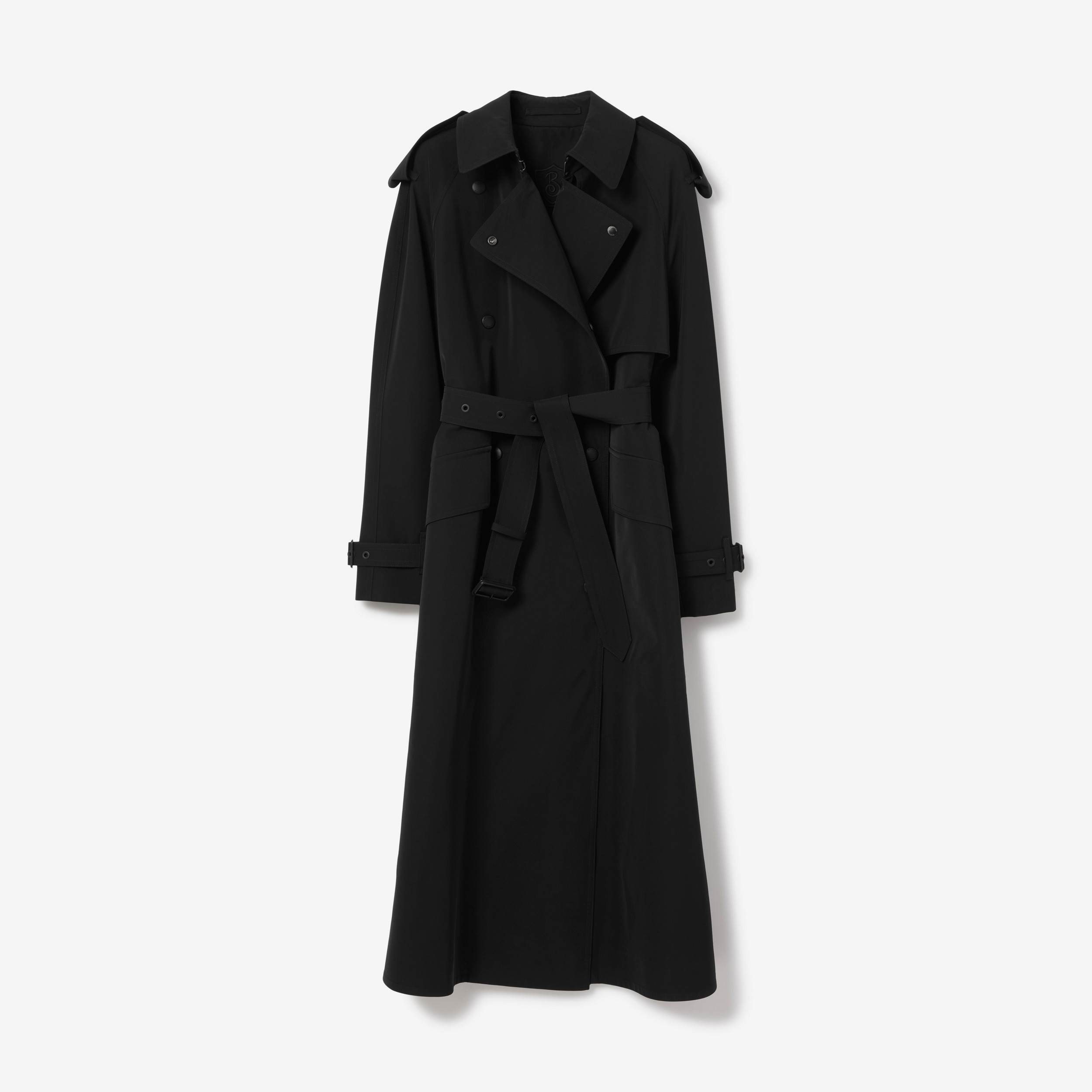 Trench coat em três camadas - Longo (Preto) - Mulheres | Burberry® oficial - 1