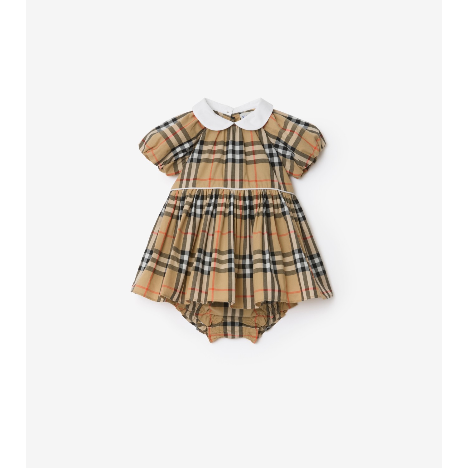 Check Cotton Dress with Bloomers