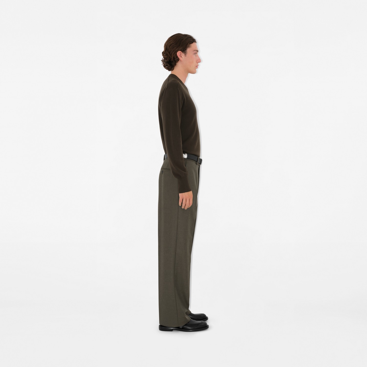 Wool Tailored Trousers in Loch melange - Men | Burberry Wool Tailored Trousers in Loch melange - Men | Burberry