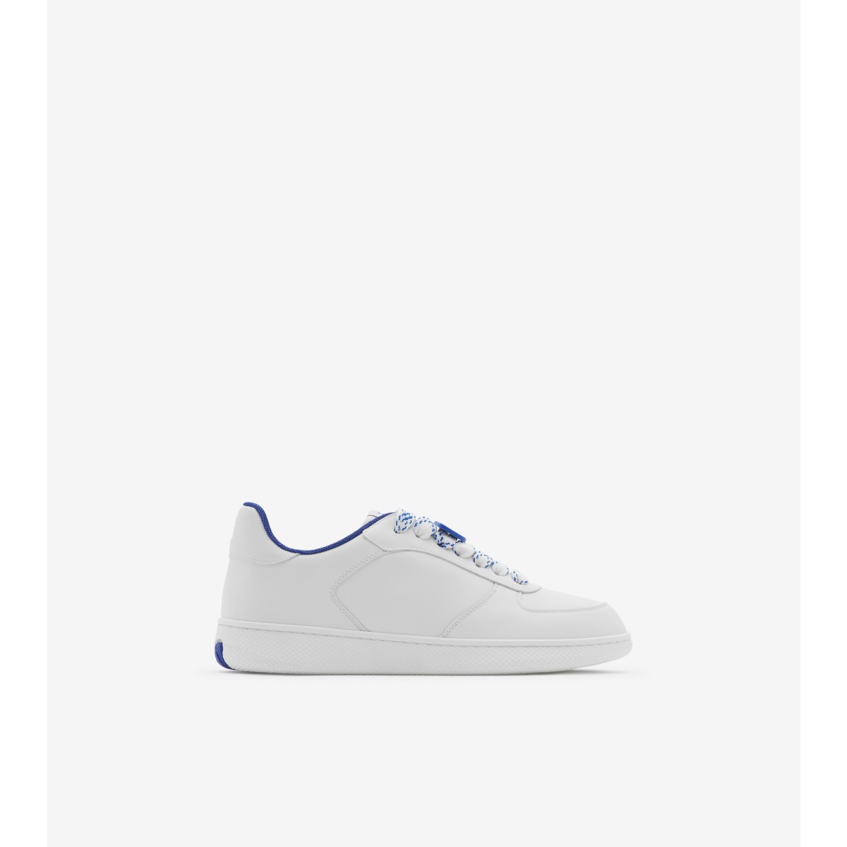 Shop Burberry Leather Terrace Sneakers In White