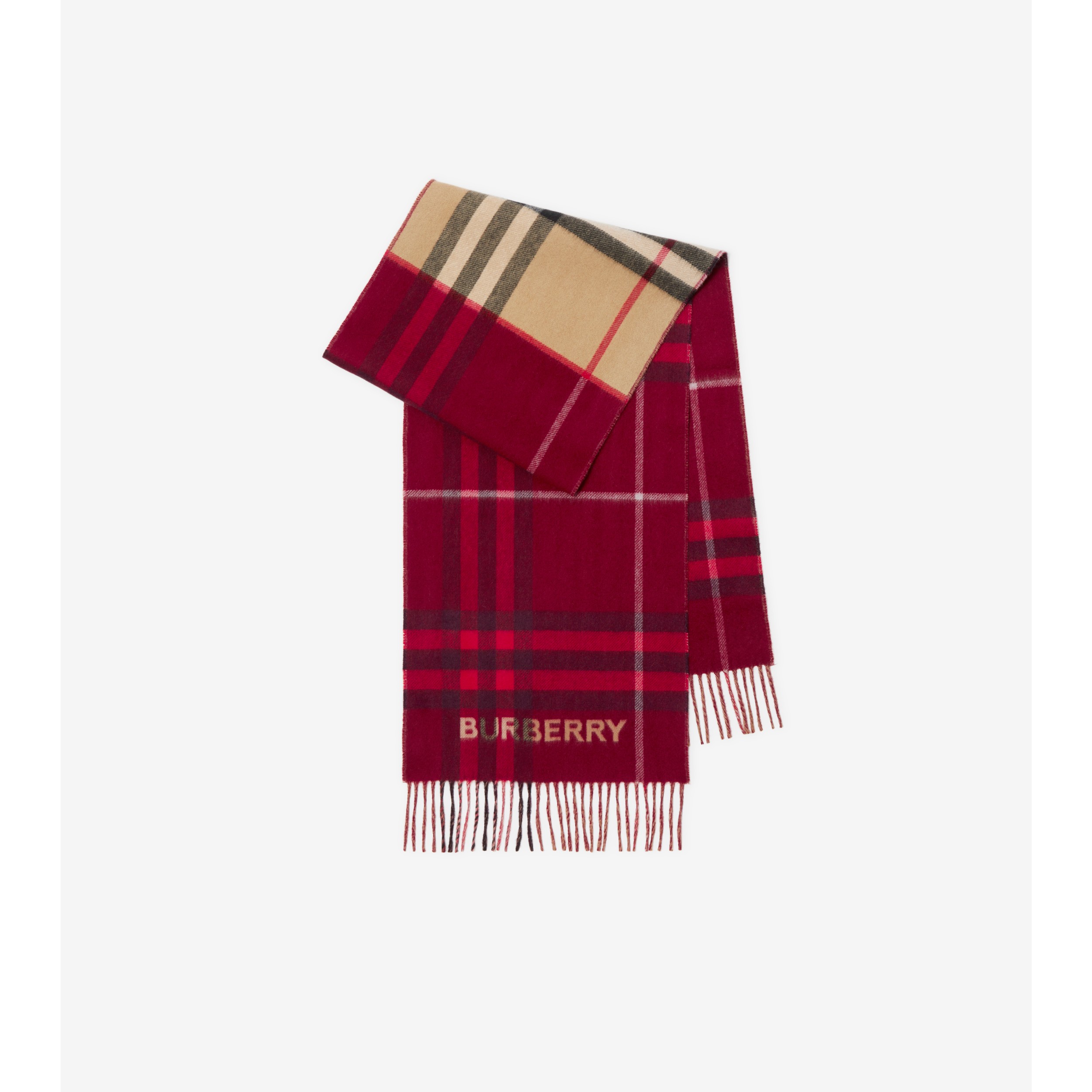 コントラストチェック カシミアスカーフ BURBERRY - ステンカラーコート