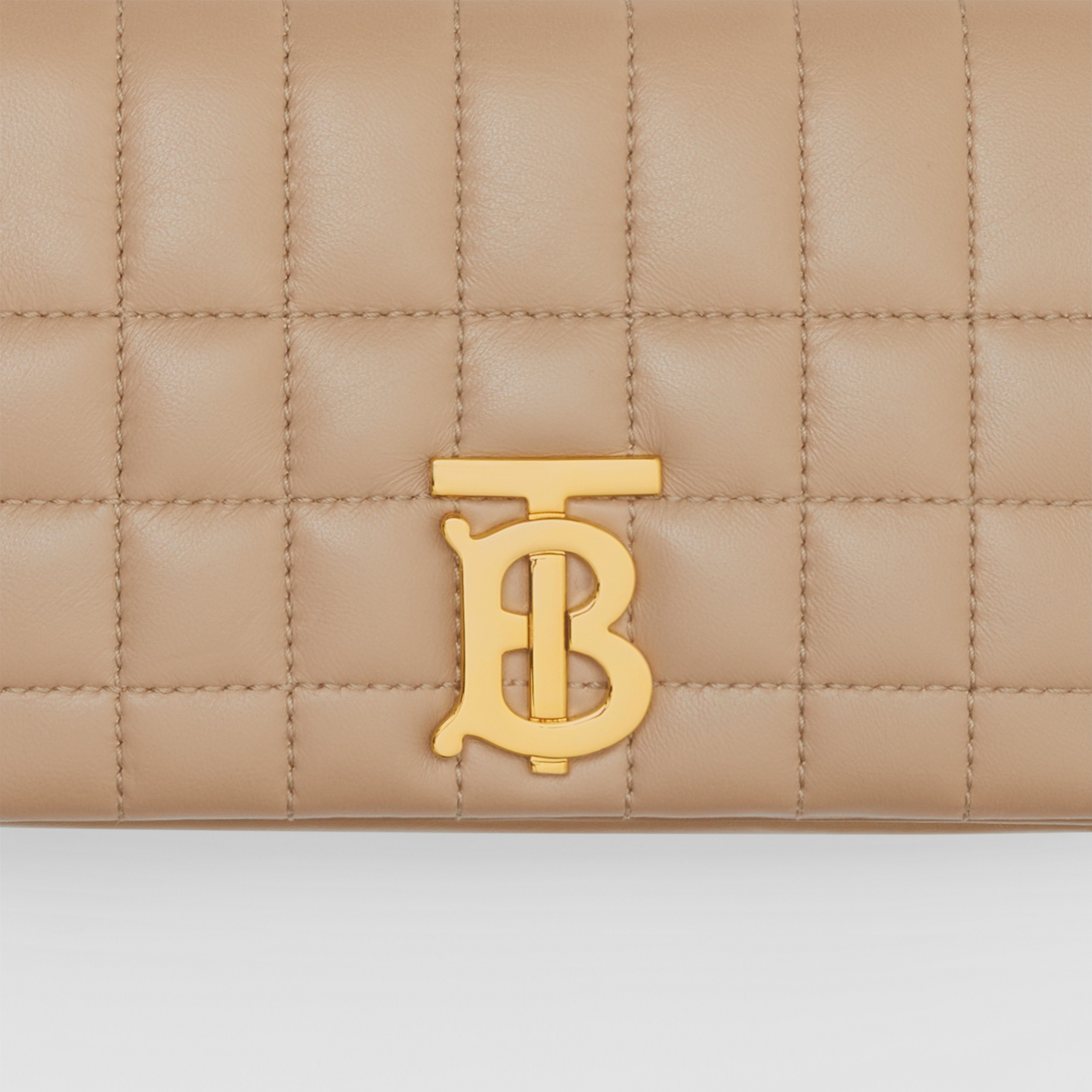 Quilted Leather Mini Lola Bag in Oat Beige - Women | Burberry® Official - 2