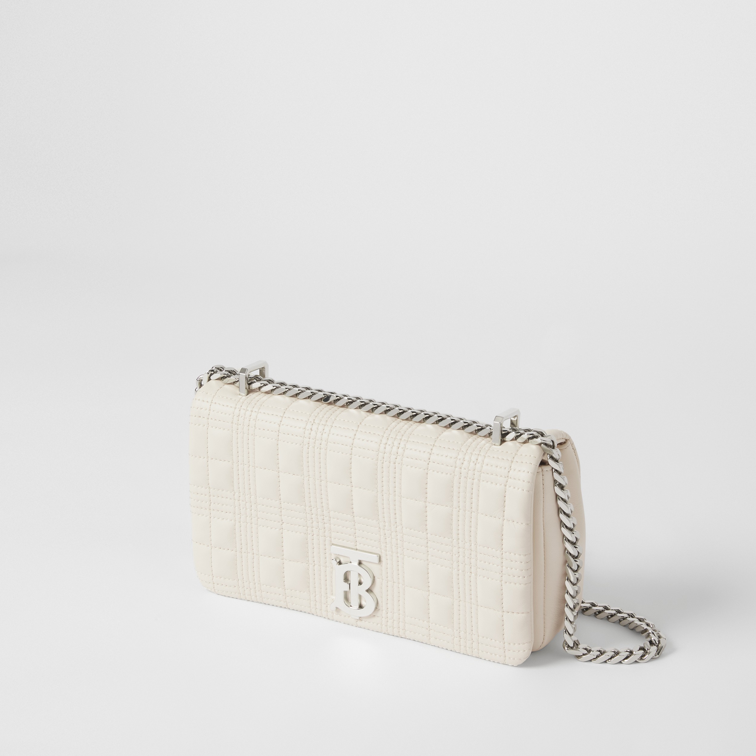 Quilted Leather Small Lola Bag in Pale Vanilla - Women | Burberry® Official - 4