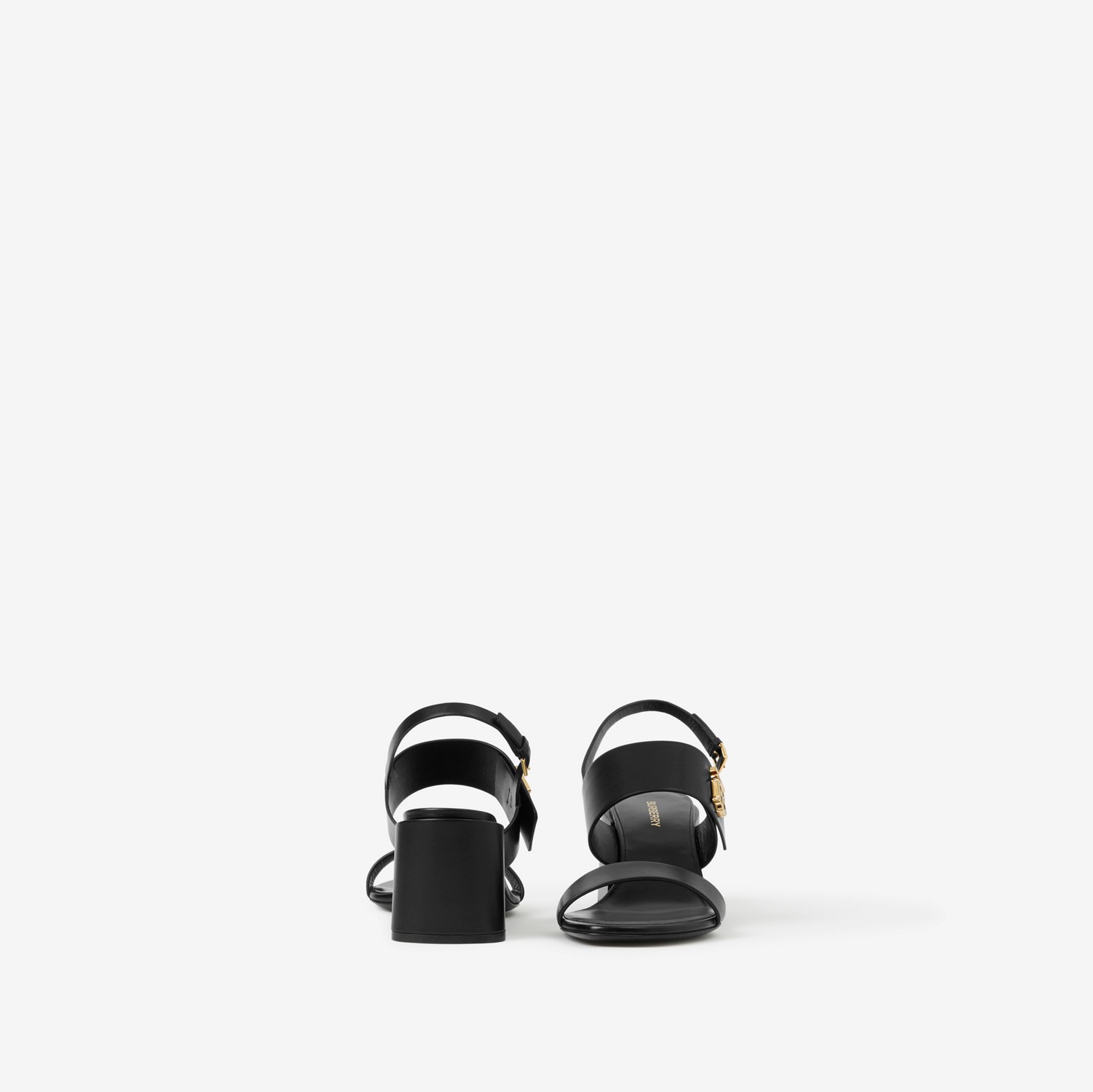 Sandales en cuir Monogram (Noir) - Femme | Site officiel Burberry®