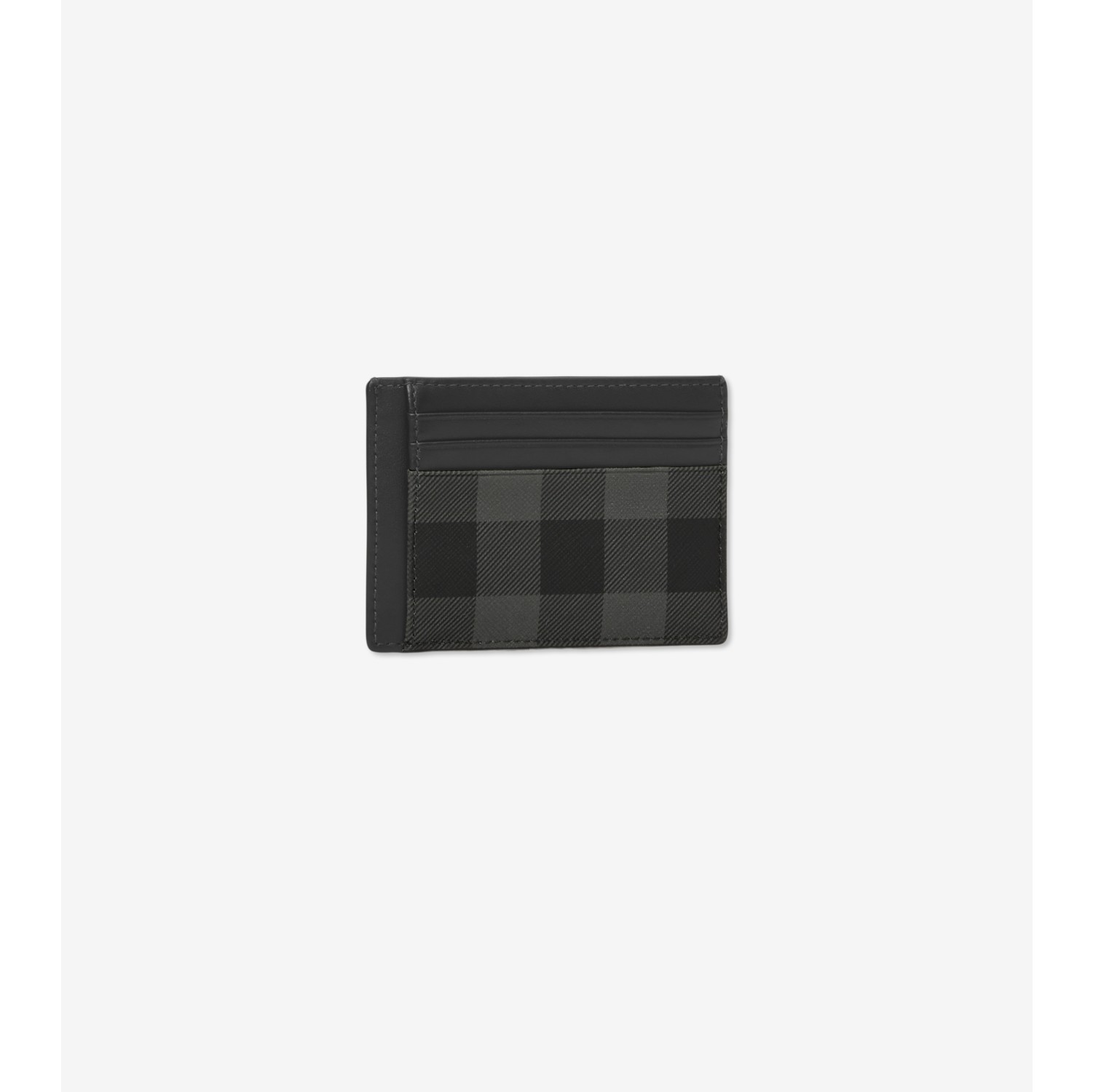 Charcoal Check Money Clip Card Case