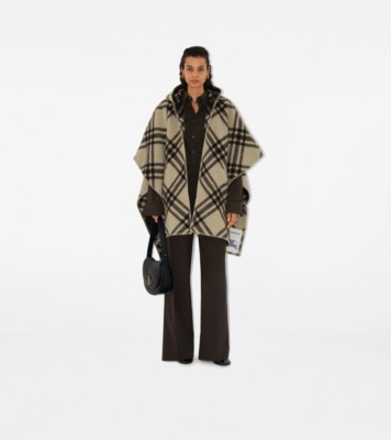 BURBERRY フード付きポンチョ ベージュ ウィメンズ ポンチョ＆ケープ | Burberry® 公式サイト