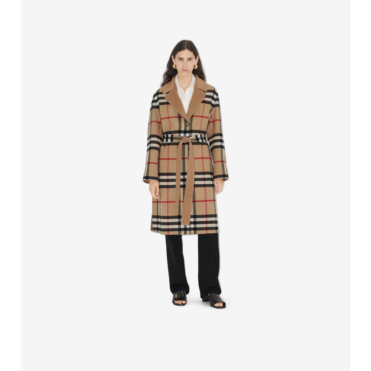 Burberry tartan store wool coat