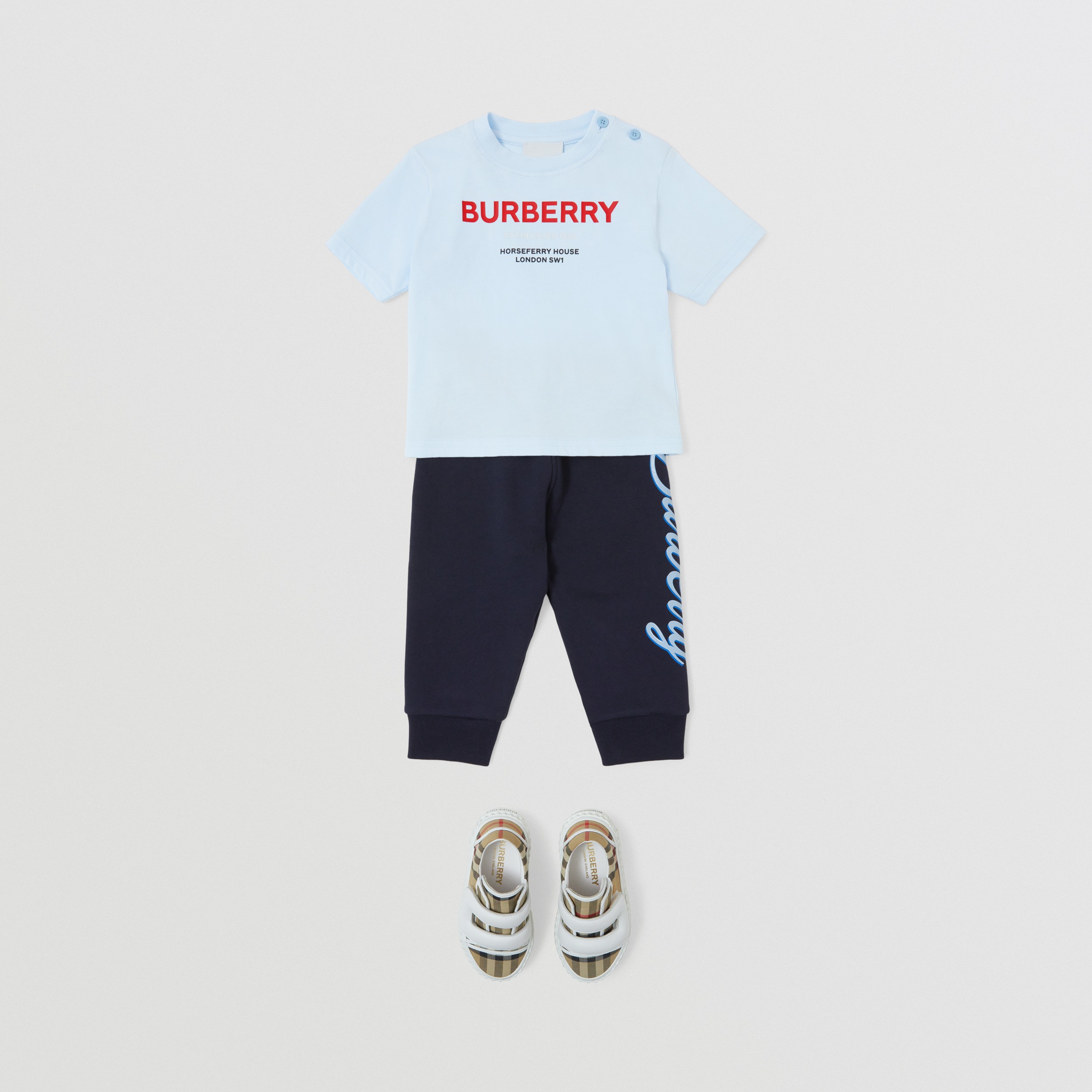 Horseferry 印花棉质 T 恤衫 (浅蓝色) - 儿童 | Burberry® 博柏利官网 - 4