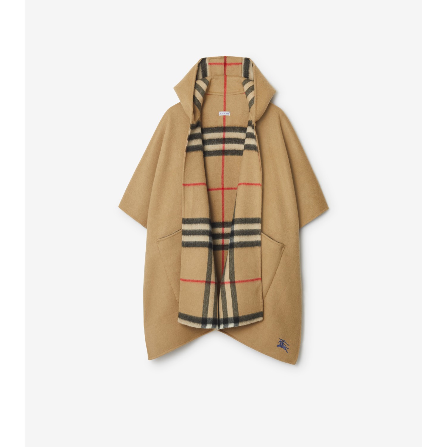 EKD Cashmere Hooded Cape in Archive beige | Burberry® Official