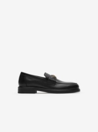Burberry Black Leather Loafers for Men