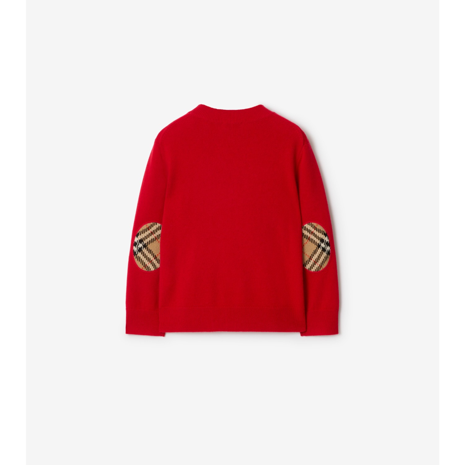 Check Patch Wool Cashmere Sweater