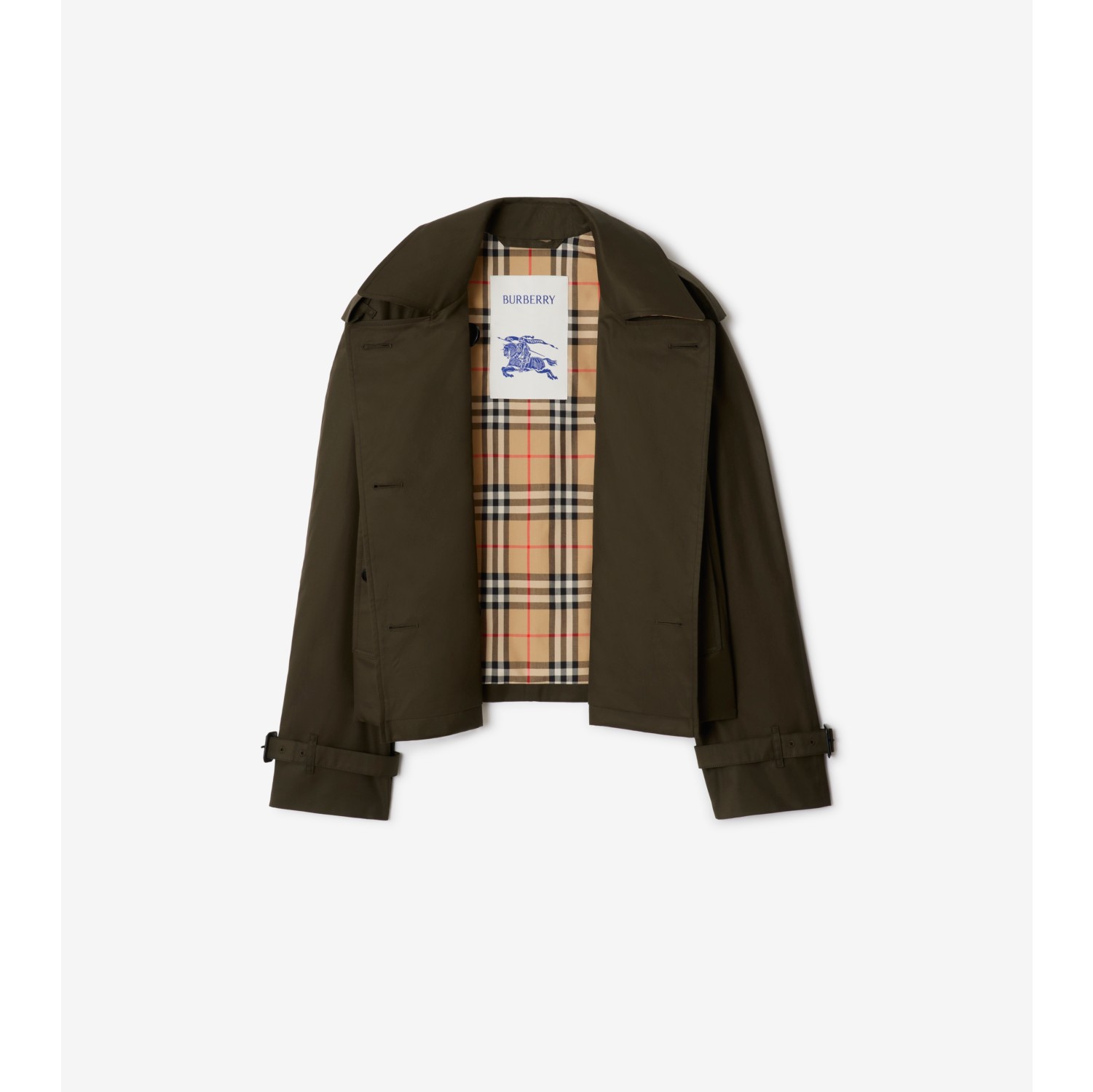 クロップド トロピカル ギャバジン トレンチジャケット