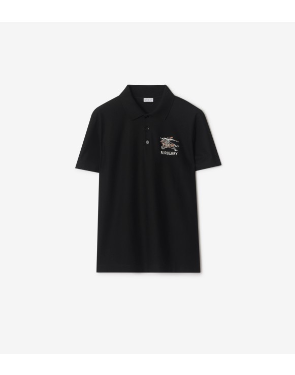 Knight Logo Cotton Polo Shirt
