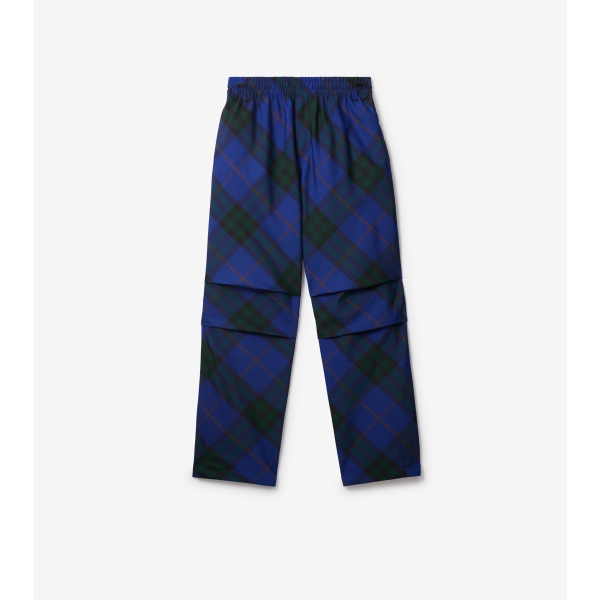 Shop Burberry Check Trousers In Knight