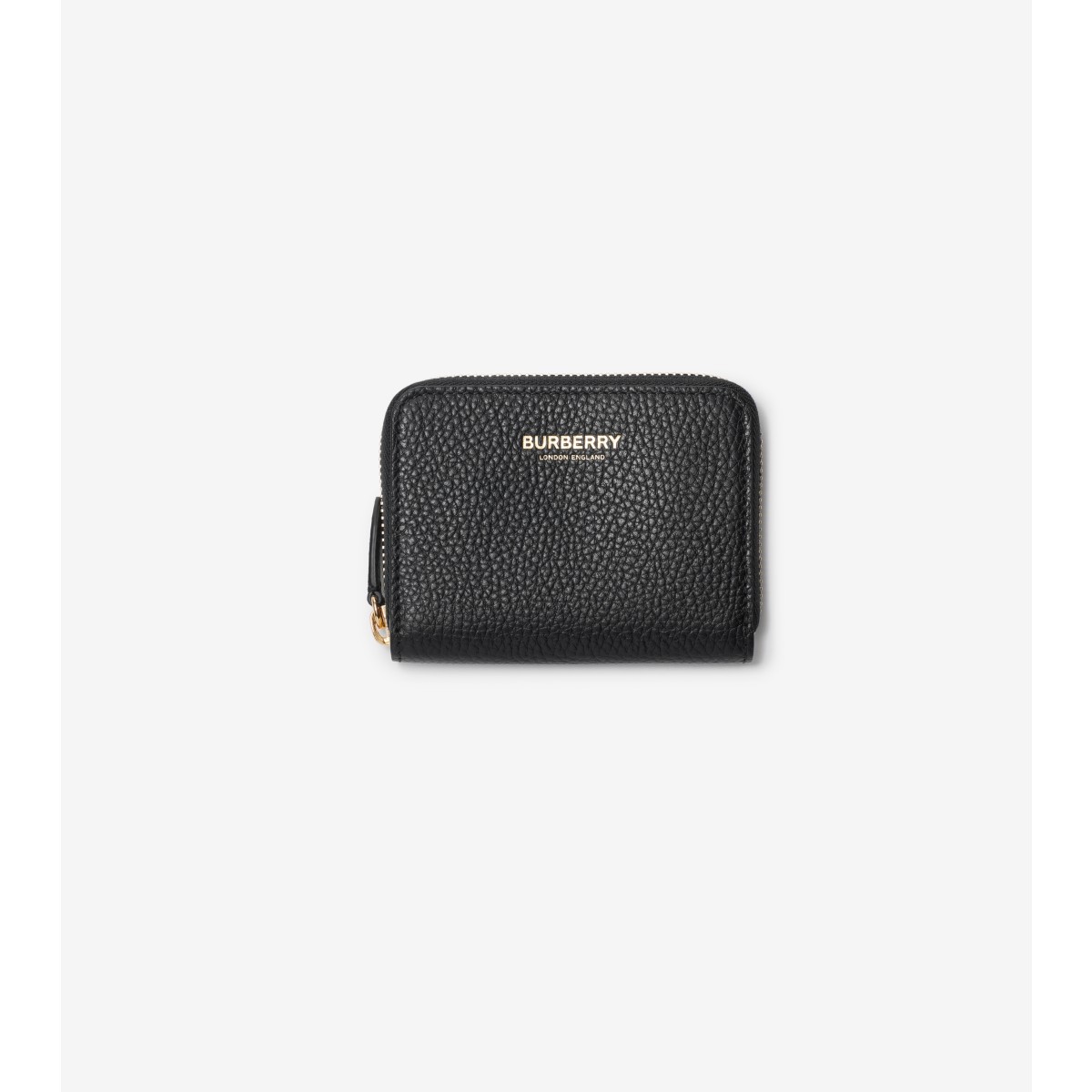 Burberry Leather Zip Wallet In Black