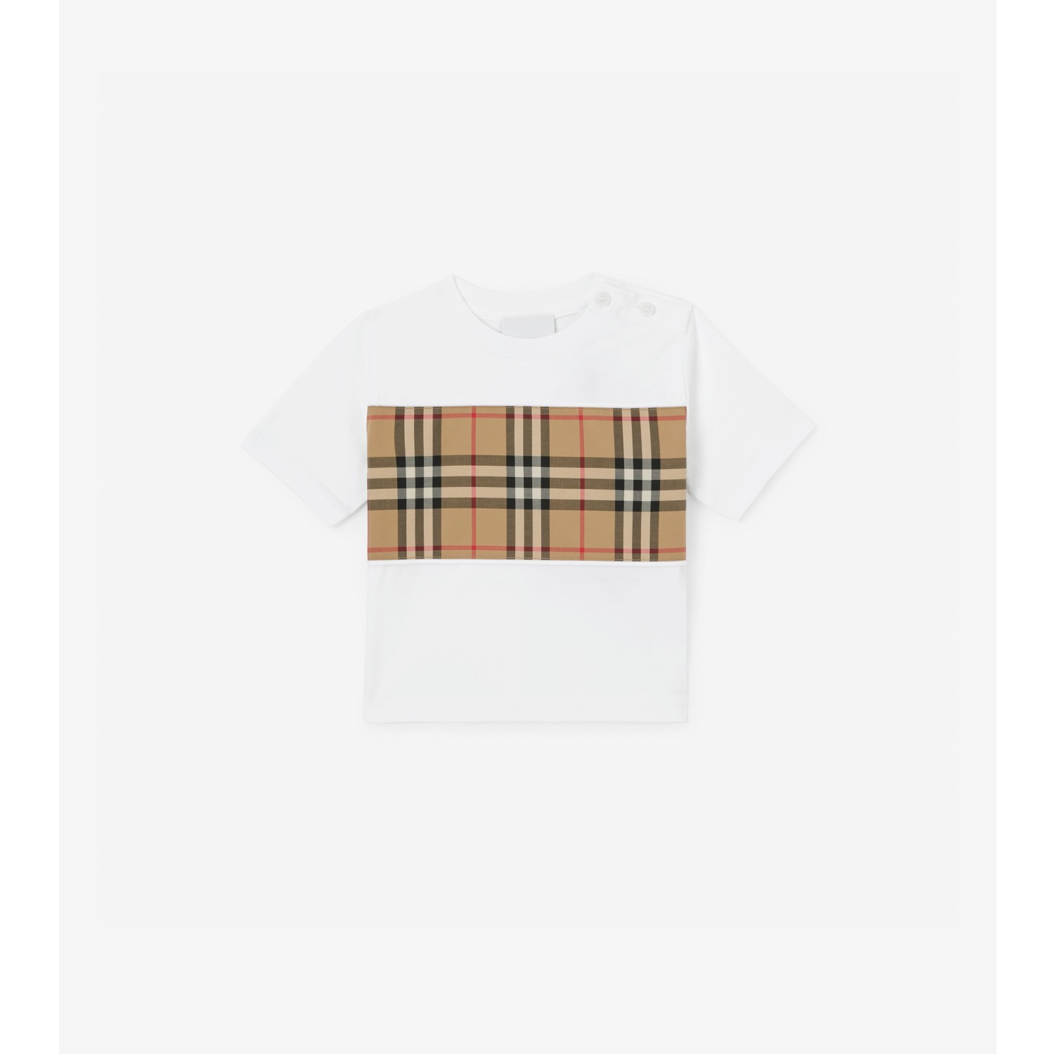 ヴィンテージチェックパネル コットンTシャツ (ホワイト) | Burberry®公式サイト