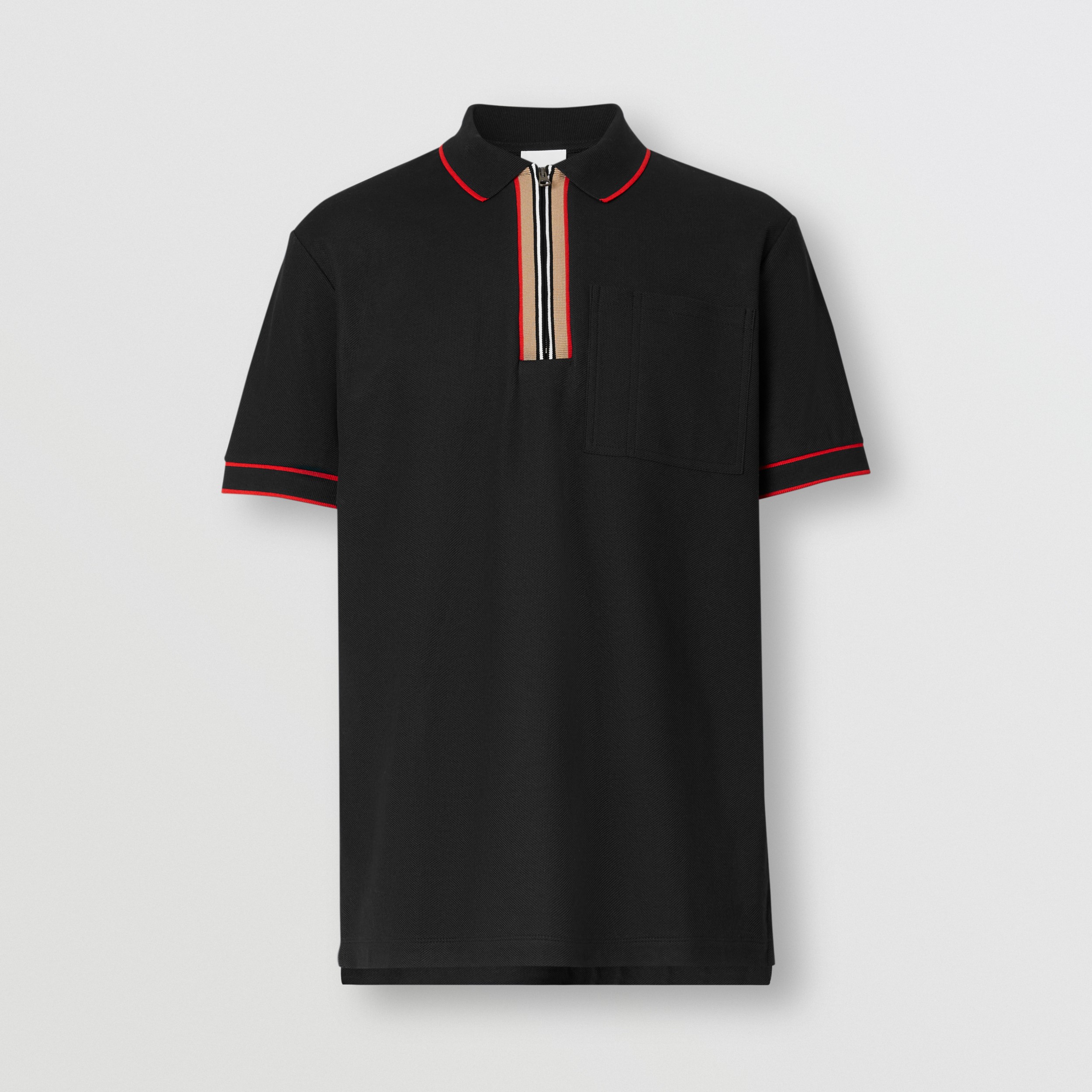 zipper front polo shirt