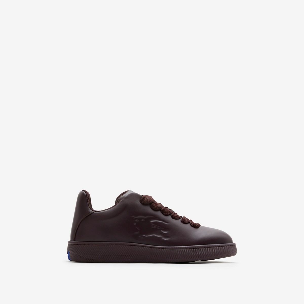 Shop Burberry Leather Box Sneakers In Poison