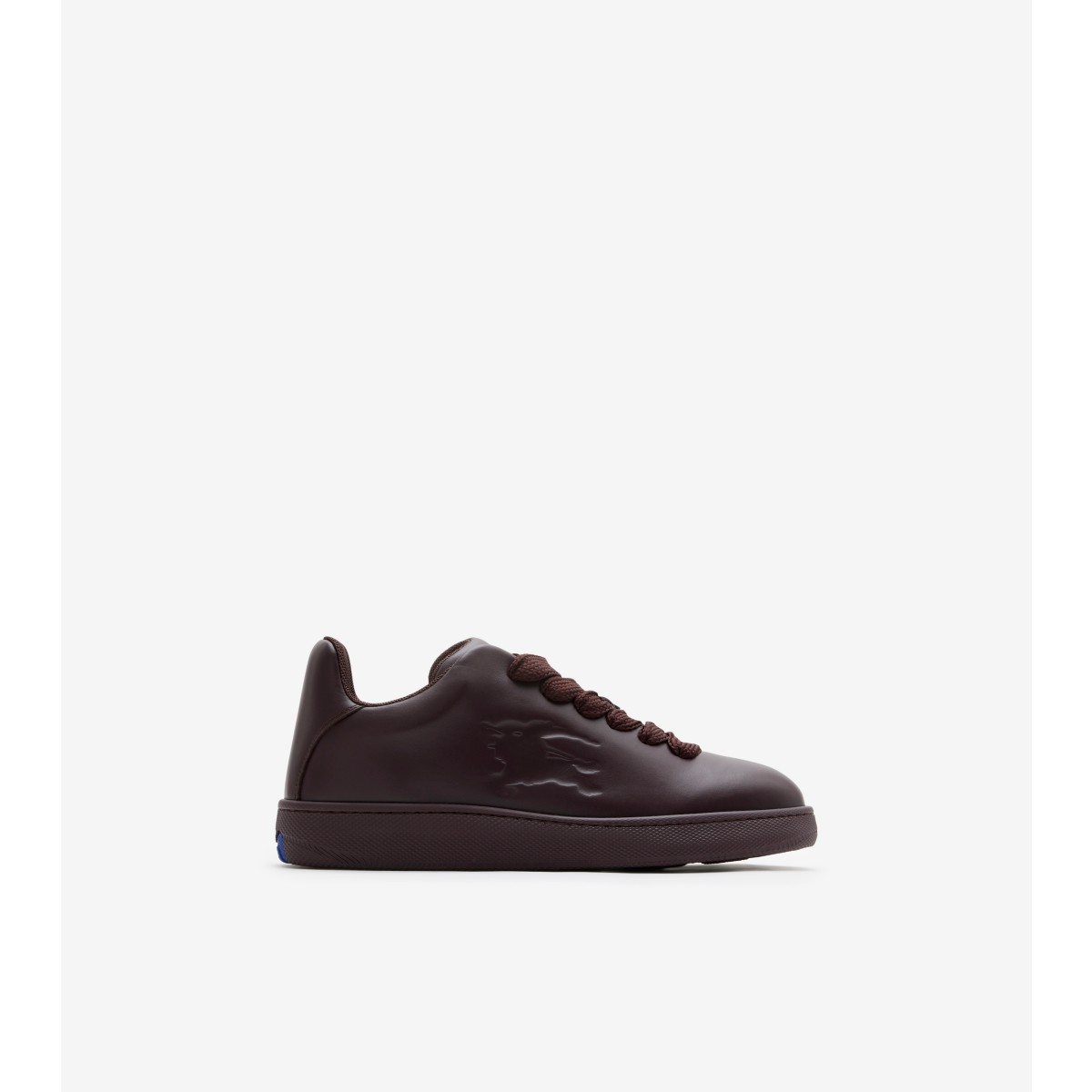 Shop Burberry Leather Box Sneakers In Poison
