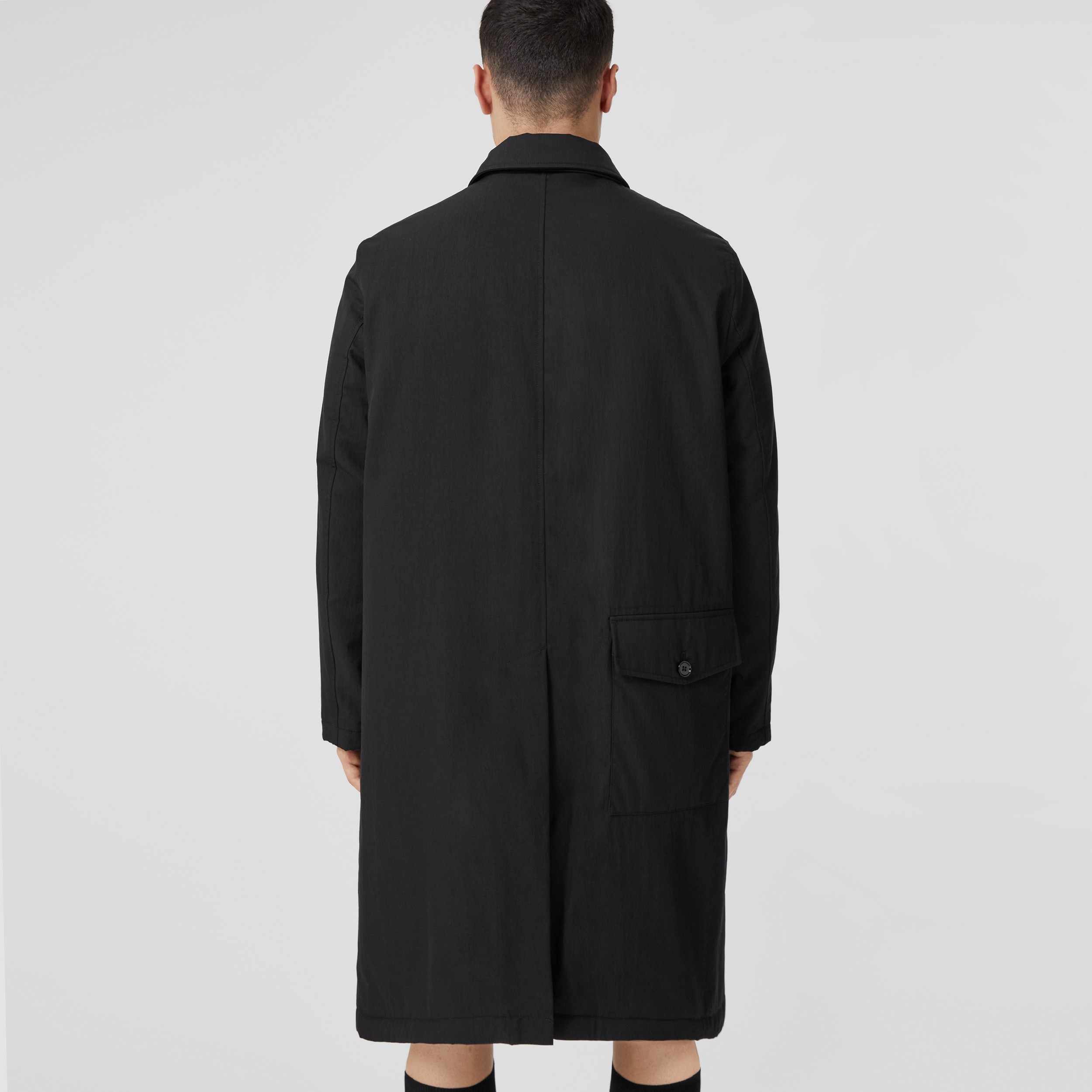 Pocket Detail Technical Cotton Car Coat in Black - Men | Burberry® Official - 3