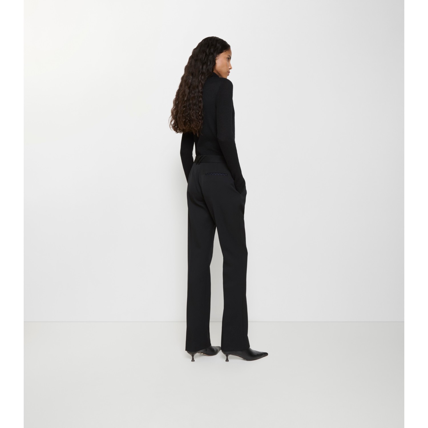 Grain de Poudre Wool Tailored Trousers - thumbnail 3