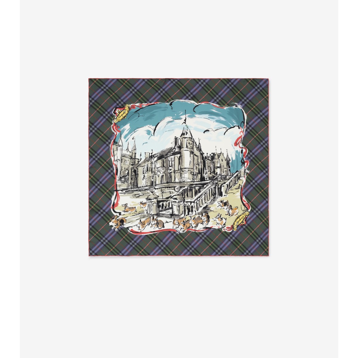  Check Balmoral Silk Scarf