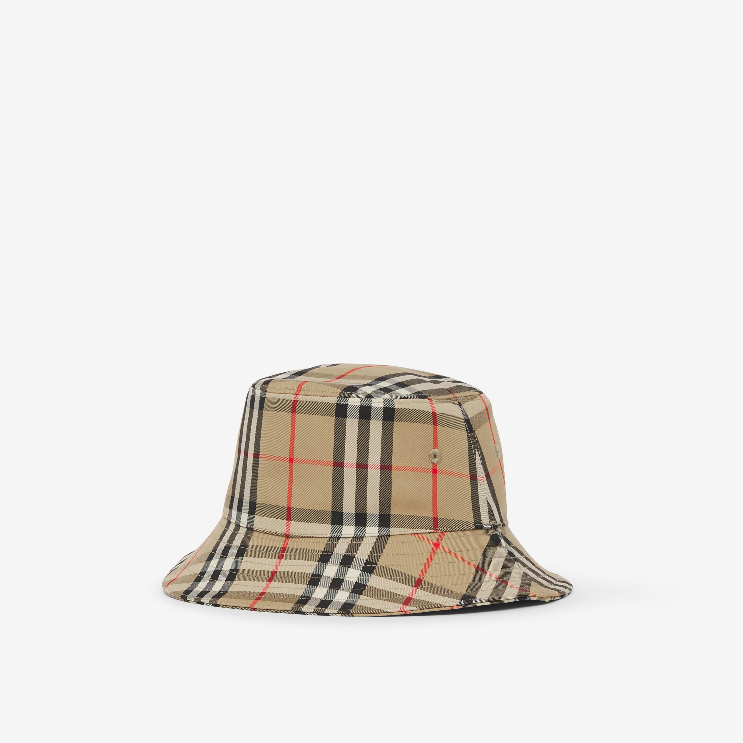Sombrero de pesca en algodón técnico a cuadros Vintage Checks (Beige) - Niños | Burberry® oficial - 2