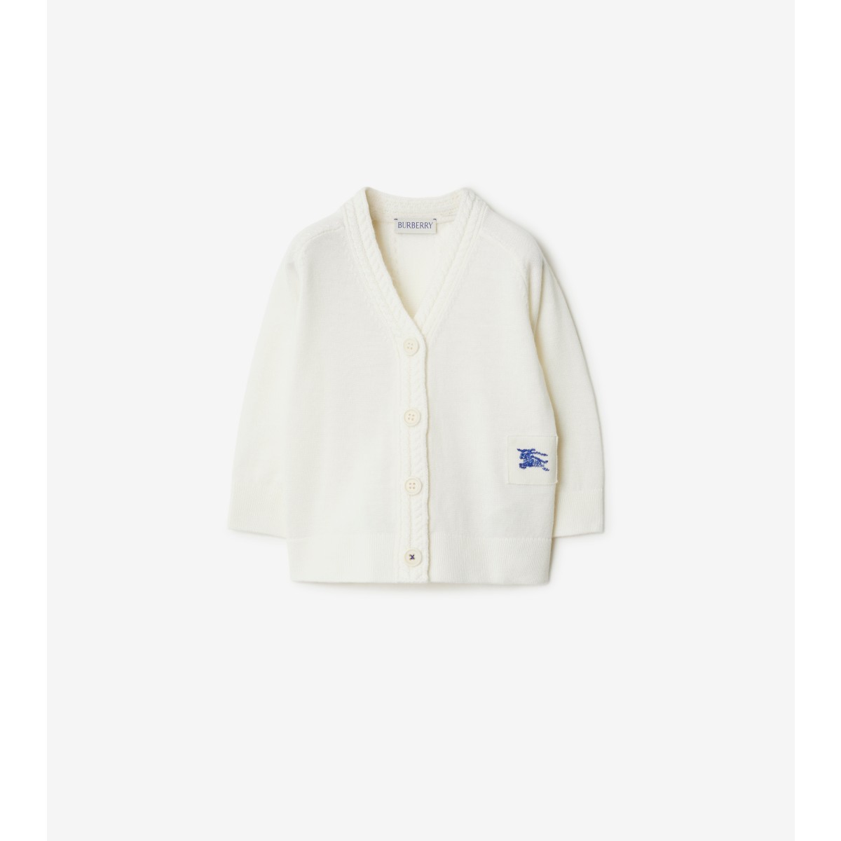 Burberry Kids'  Childrens Wool Cardigan In Ivory
