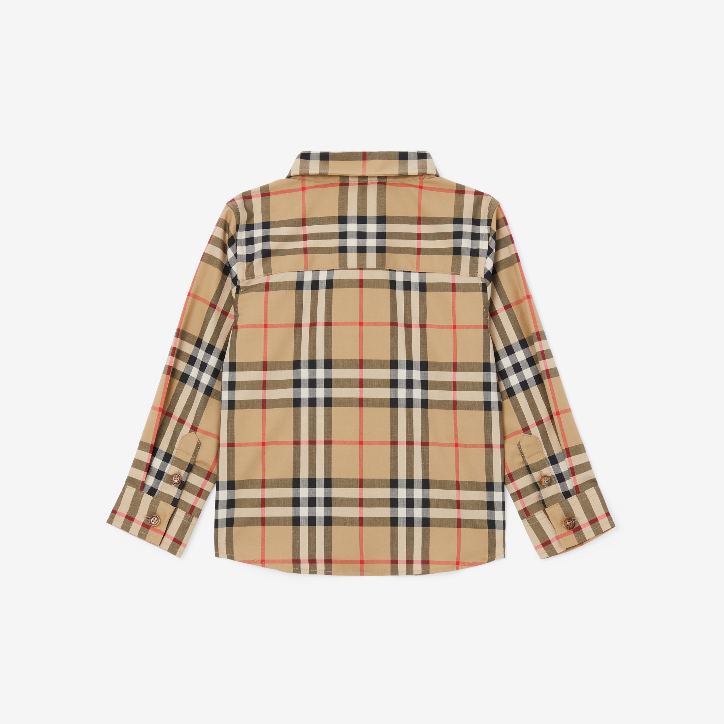 Vintage Check Stretch Cotton Shirt in Archive Beige - Children | Burberry® Official - 2