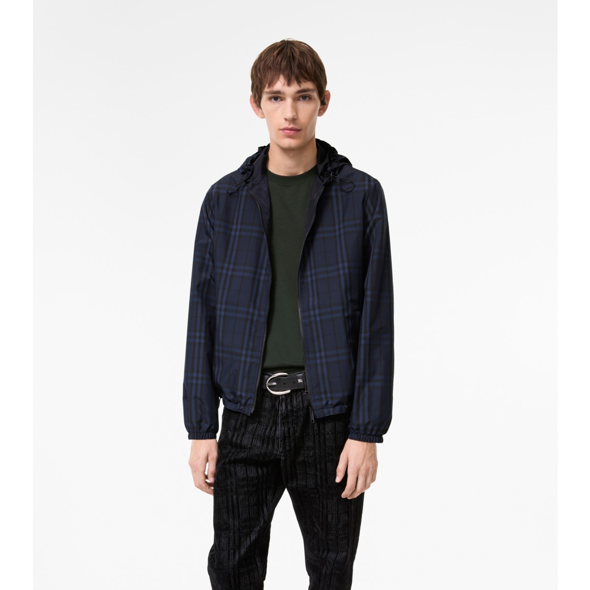  Check Reversible Newport Hooded Jacket