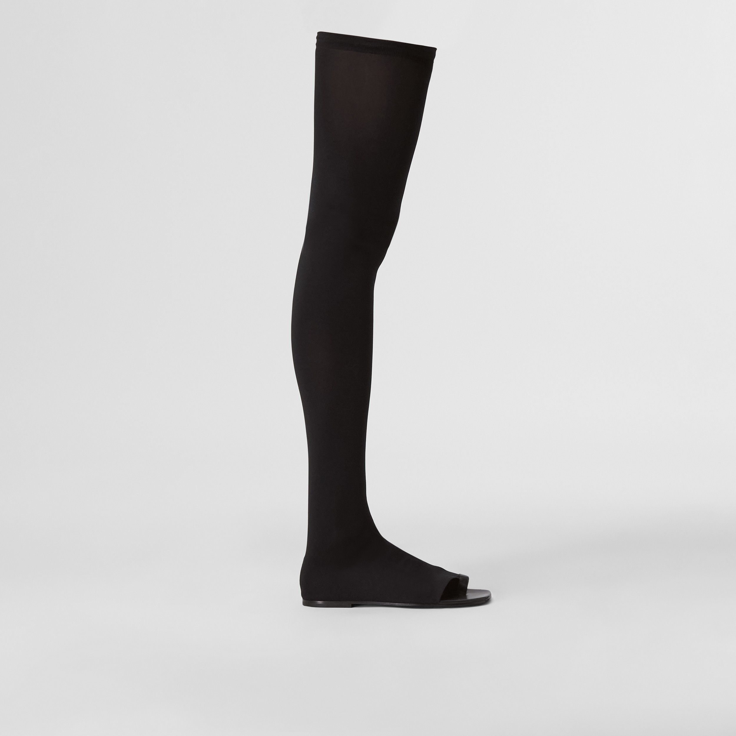 Toe-ring Detail Over-the-knee Sock Boots in Black - Women | Burberry® Official - 1