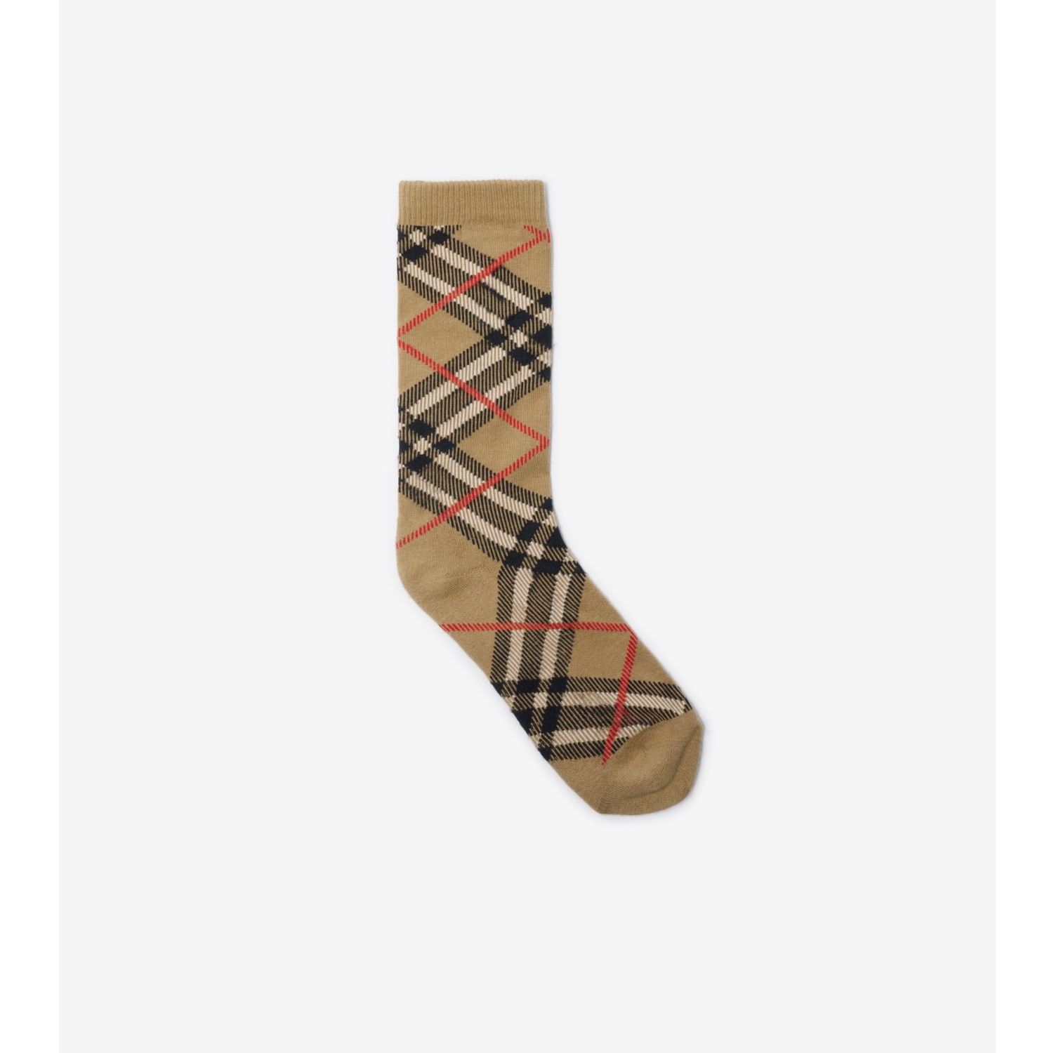 Check Cotton Blend Socks