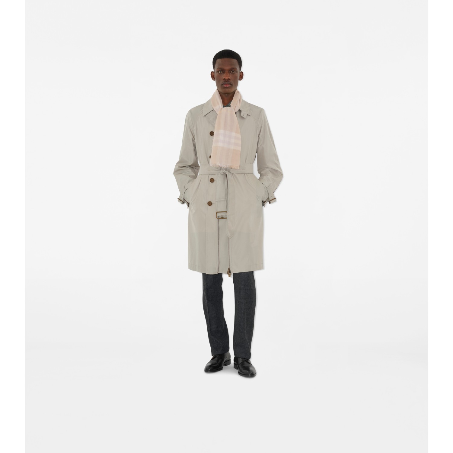 Écharpe large en laine Check