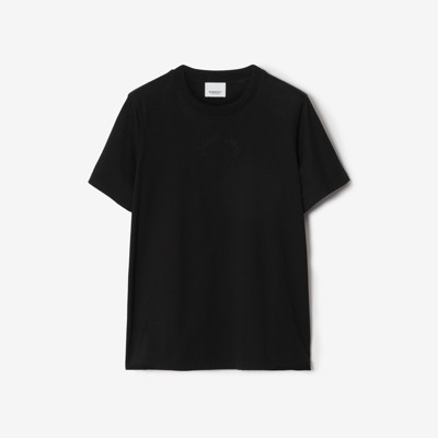 Shop Burberry Cotton T-shirt In Black