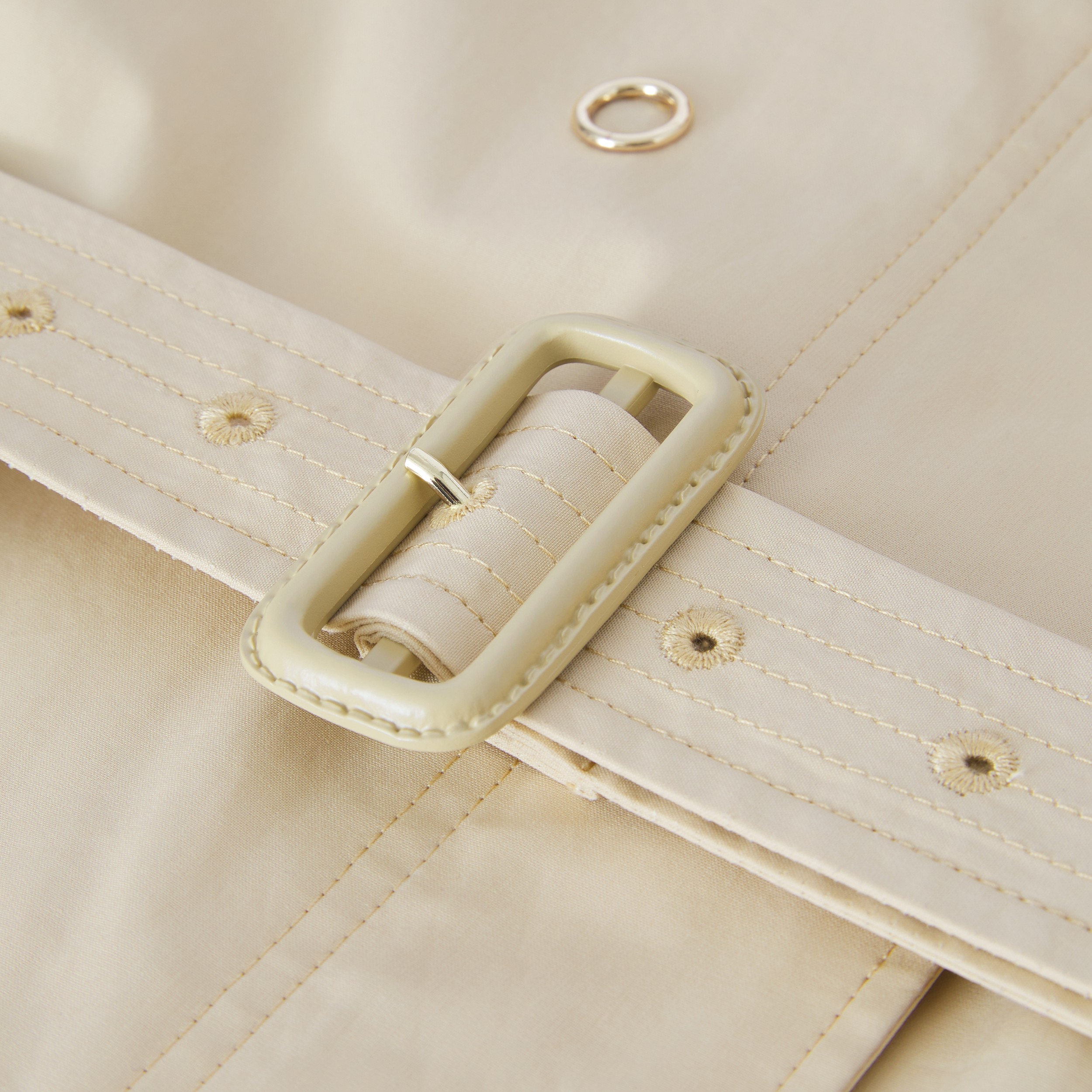 Trench coat en algodón con mangas acampanadas (Rosa Beige Suave) | Burberry® oficial - 2