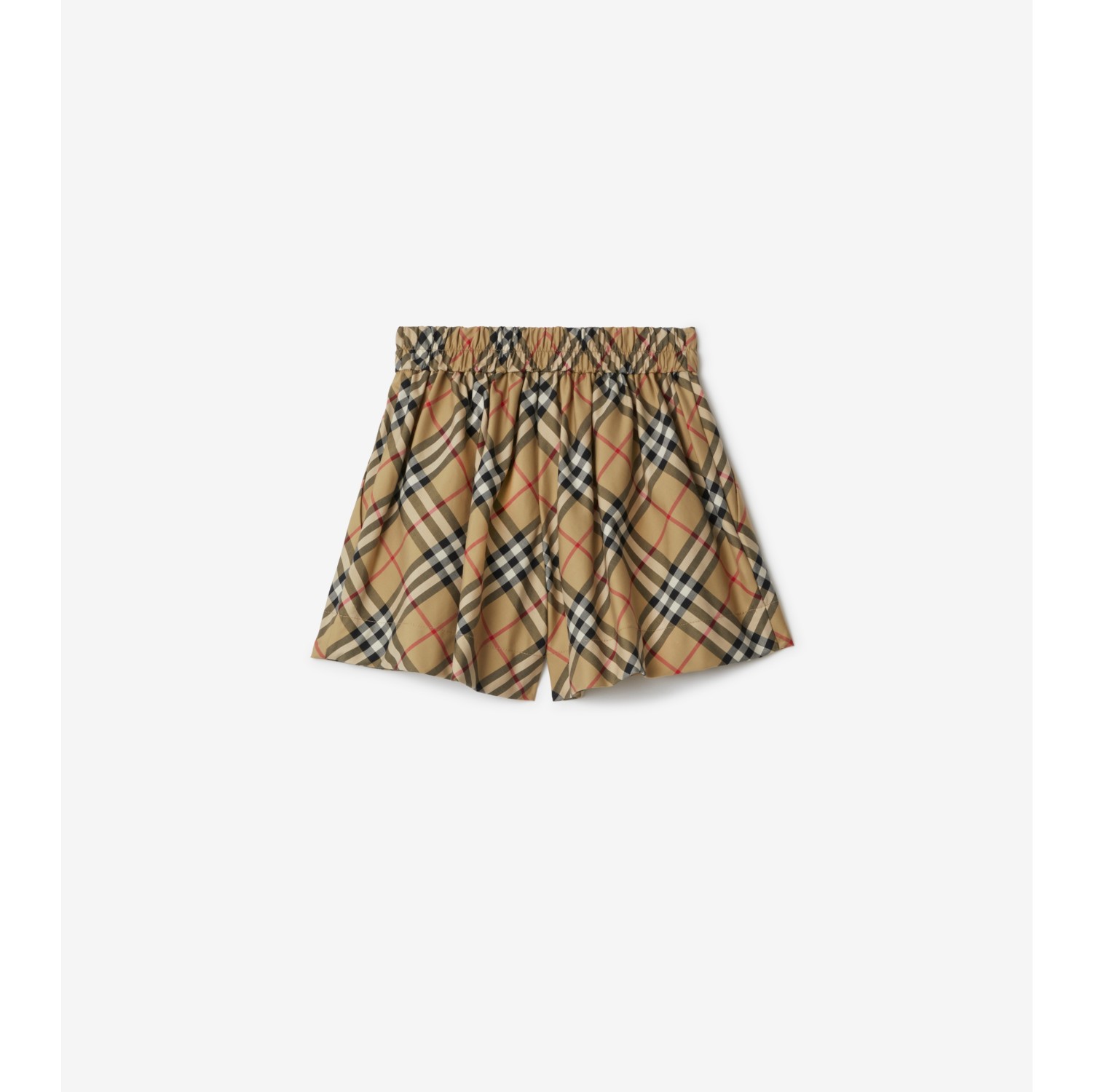 Check Stretch Cotton Shorts