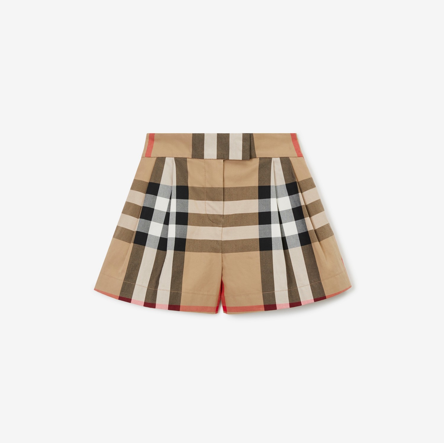 Check Cotton Shorts in Archive Beige | Burberry® Official