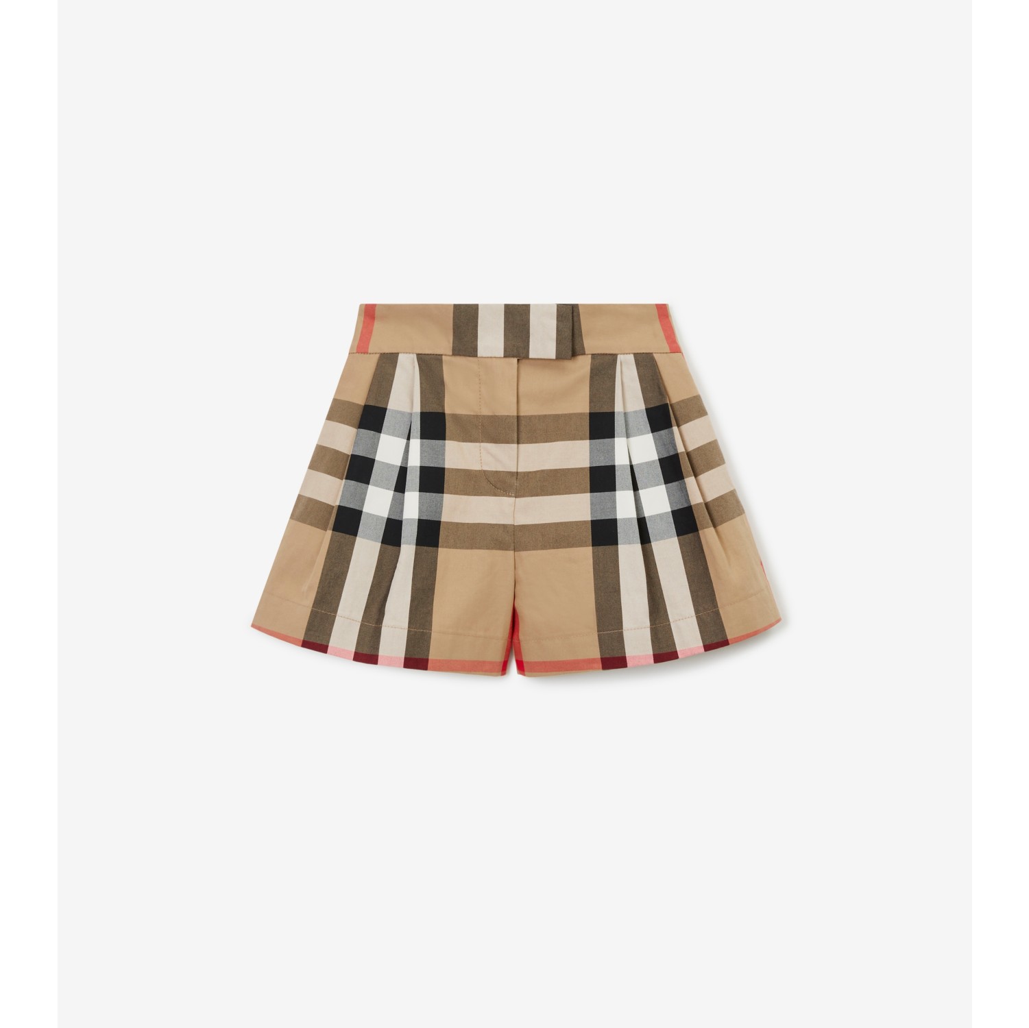 チェック コットンショーツ (アーカイブベージュ) | Burberry®公式サイト