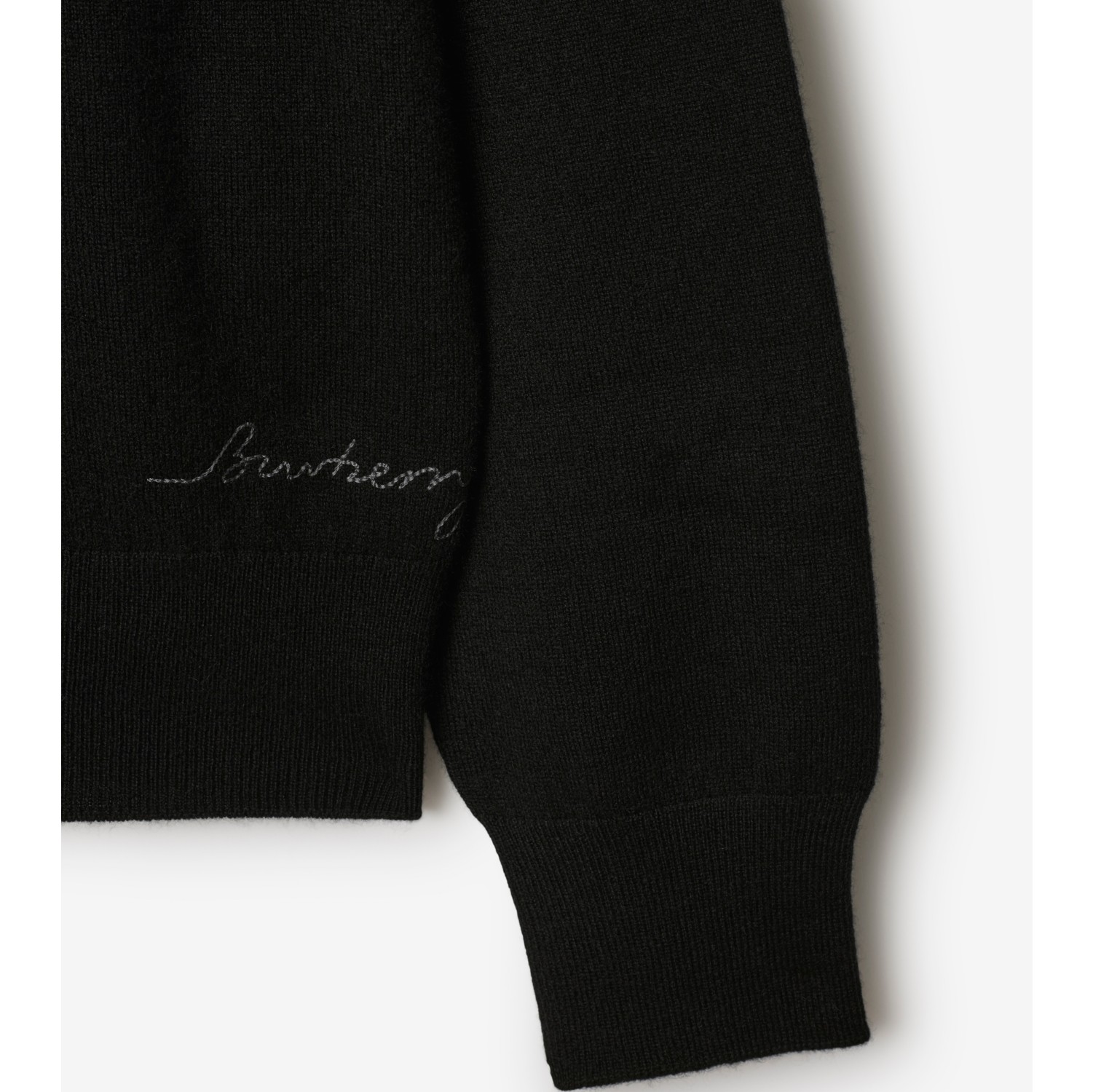 Cashmere Zip Hoodie in Black Men Burberry Official