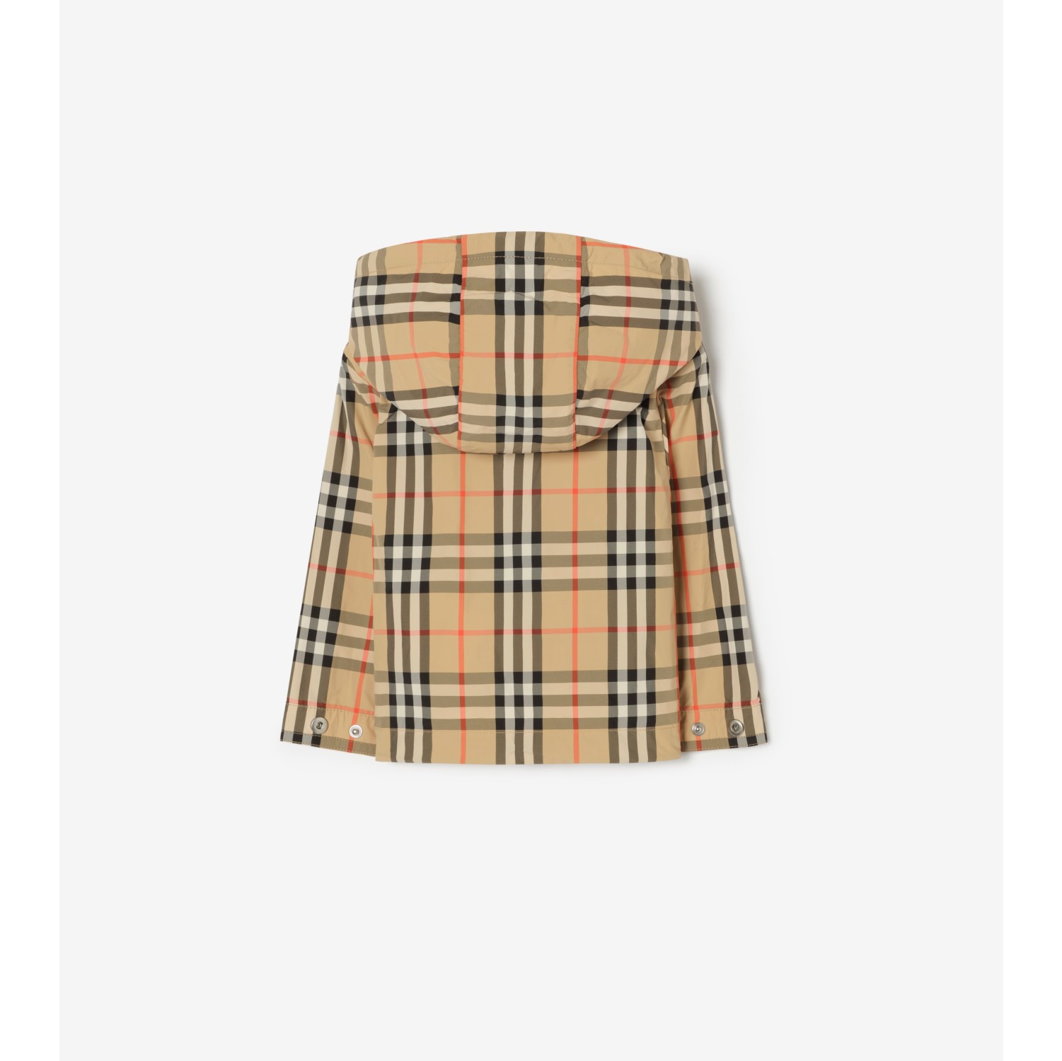 Check Nylon Hooded Jacket