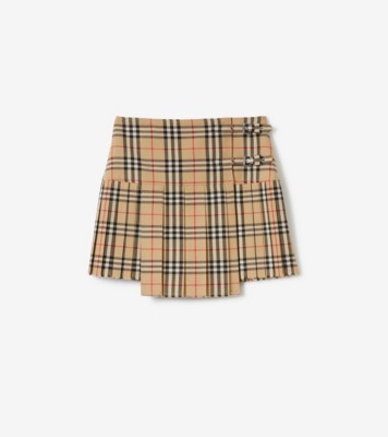 Burberry vintage cheap check pleated skirt