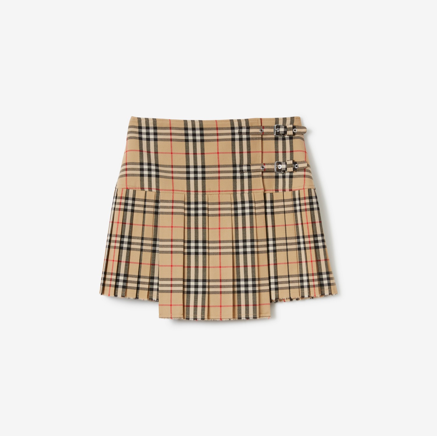 Minifalda escocesa en lana Check (Beige Vintage) - Mujer | Burberry® oficial